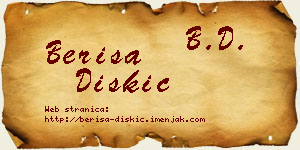Beriša Diskić vizit kartica